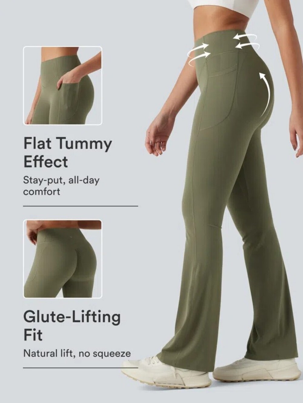 Halara UltraSculpt™ High Waisted Scrunch Butt Tummy Control Bootcut Leggings